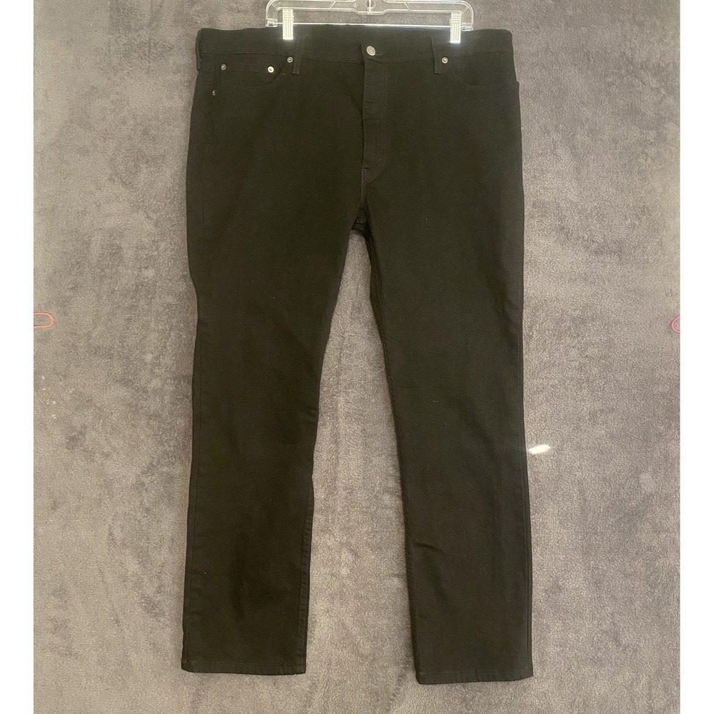 Levi's 511 Jeans Men's 42x32 Black Slim Fit Straight Dark Wash Denim Workwear